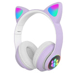 Wireless Cat Ear Headphones with LED Lights