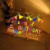 USB LED Reusable Message Board with Markers