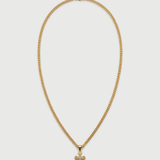 Polished Edge Iced Cross Cuban Necklace For Men