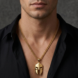 Spartan Helmet Pendant Necklace For Men