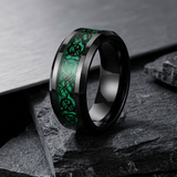Dragon Motif Statement Ring For Men