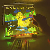USB LED Reusable Message Board with Markers