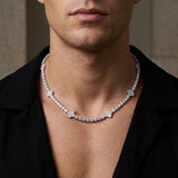 5mm Iced Motif Tennis Chain For Men