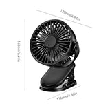 Rechargeable Clip-On Mini Fan with Three Speeds