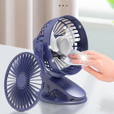 Rechargeable Clip-On Mini Fan with Three Speeds