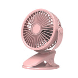 Rechargeable Clip-On Mini Fan with Three Speeds