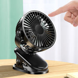 Rechargeable Clip-On Mini Fan with Three Speeds