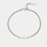 Stainless Steel Cross Chain Bracelet For Men