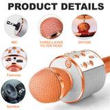 Rechargeable Wireless Bluetooth Karaoke Microphone for Everyday Listening and Travel