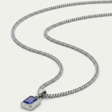 Gemstone Pendant Stainless Steel Chain For Men