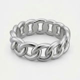 Cuban Chain Stainless Steel Ring For Men