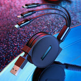 3-In-1 Retractable Charging Cable for Everyday Device Charging