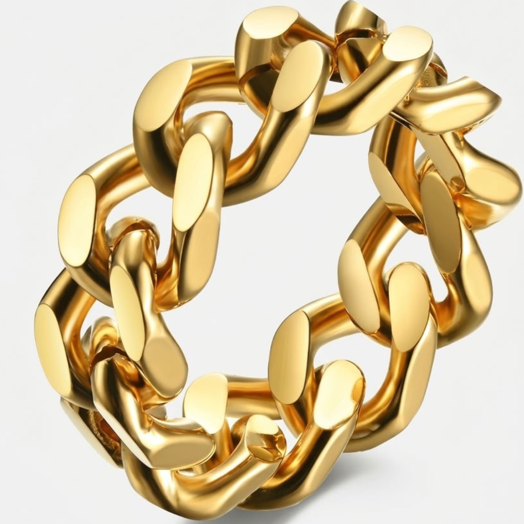 Cuban Link Statement Ring For Men
