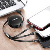 3-In-1 Retractable Charging Cable for Everyday Device Charging