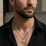 Compass Pendant Stainless Steel Chain For Men