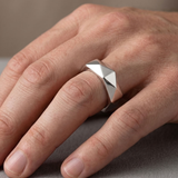 Diamond Cut Statement Ring For Men