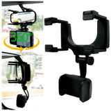 360° Rear-View Mirror Smartphone Holder for Everyday Phone Use