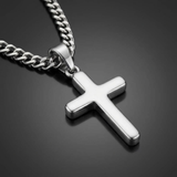 Stainless Steel Cross Chain Necklace For Men