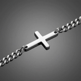 Stainless Steel Cross Chain Bracelet For Men