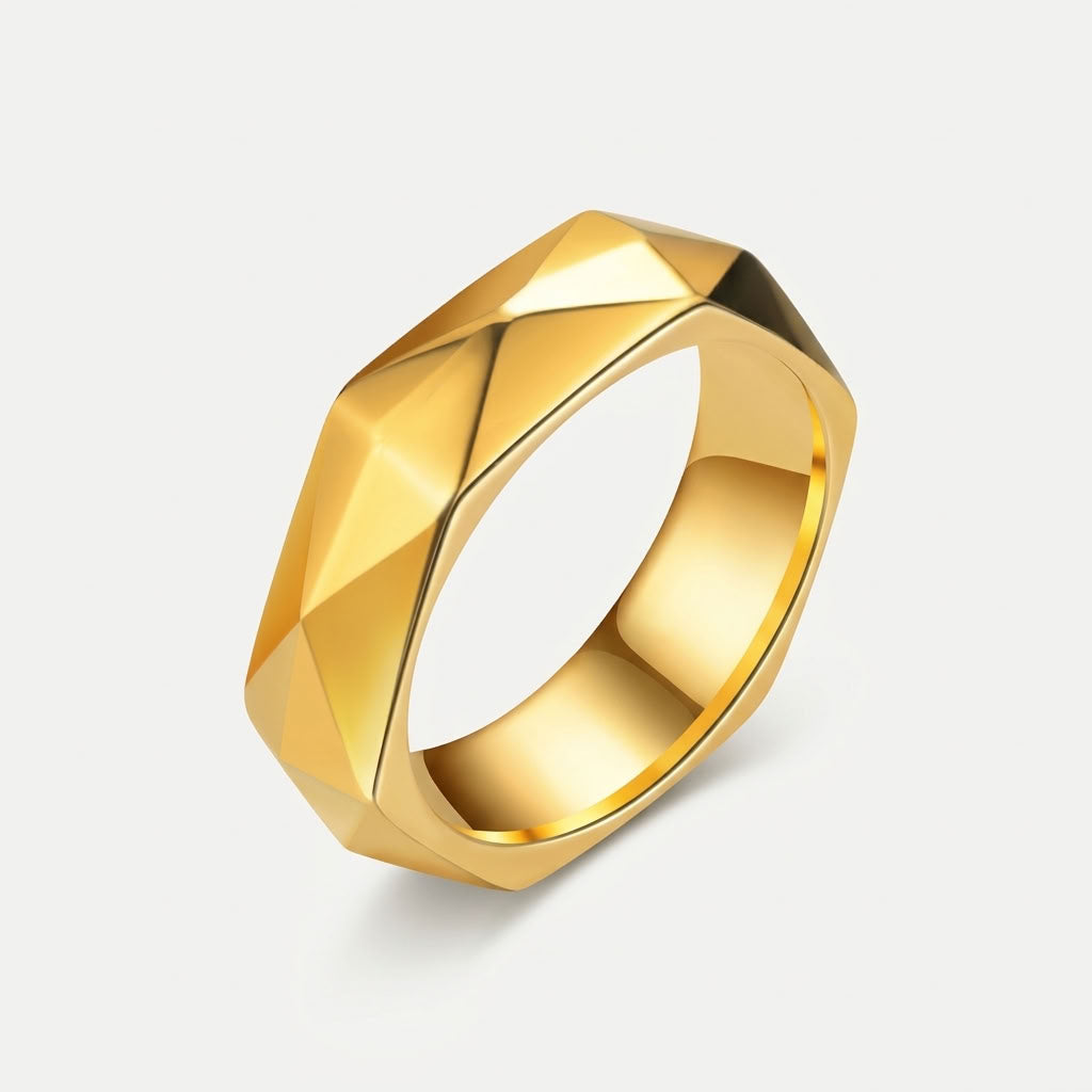 Diamond Cut Statement Ring For Men