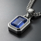 Gemstone Pendant Stainless Steel Chain For Men