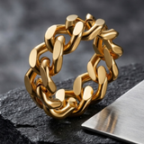 Cuban Link Statement Ring For Men