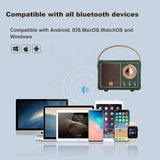 Retro Bluetooth Speaker with Rechargeable Battery