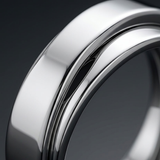 Double Band Statement Ring For Men