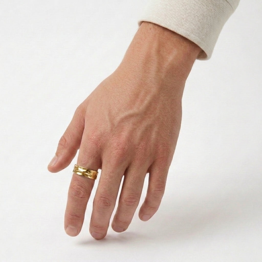 Amsterdam Pattern Band Ring For Men