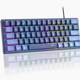 Compact 61-Key RGB Gaming Keyboard for Everyday Practical Use