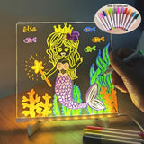 USB LED Reusable Message Board with Markers