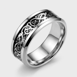 Dragon Motif Statement Ring For Men