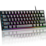 Compact 61-Key RGB Gaming Keyboard for Everyday Practical Use
