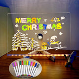 USB LED Reusable Message Board with Markers