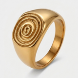 Spiral Emblem Ring For Men