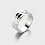 Tidal Curve Adjustable Ring For Men