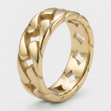 Flat Link Chain Ring For Men