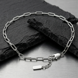 Elongated Clip Link Bracelet For Men