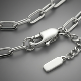 Elongated Clip Link Bracelet For Men