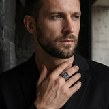 Trident Emblem Ring For Men