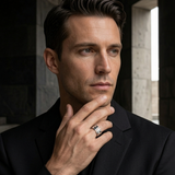 Tidal Curve Adjustable Ring For Men