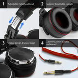 Wired Studio DJ Headphones with Microphone