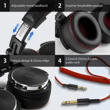 Wired Studio DJ Headphones with Microphone