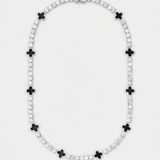 5mm Black Motif Tennis Chain For Men