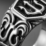 Trident Emblem Ring For Men