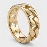 Flat Link Chain Ring For Men