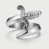 Adjustable Sword Motif Ring For Men