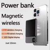 10000mAh Magnetic Wireless Power Bank for Everyday Device Charging