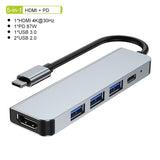 Multi-Port USB-C Hub with HDMI and Card Reader