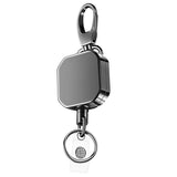 Retractable Carabiner Keychain with Steel Cable